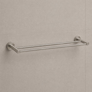 Reno Double Towel Rail - Brushed Nickel